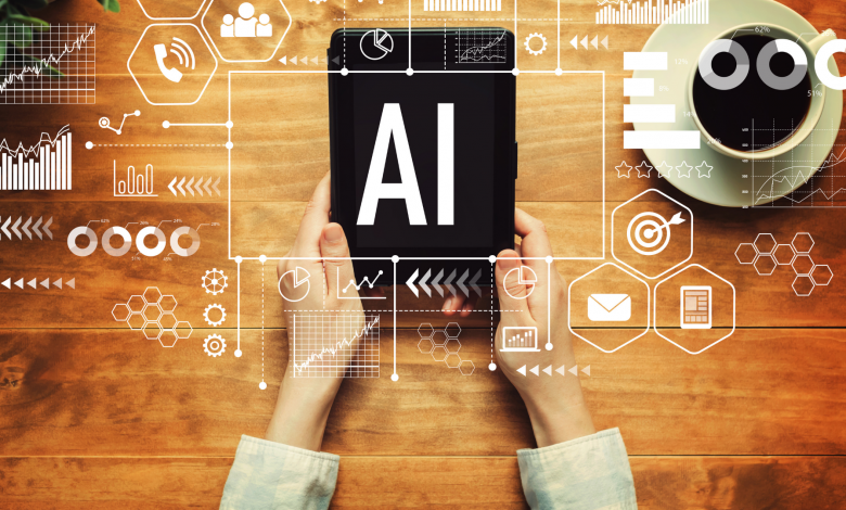 #PraCegoVer: Imagem de uma pessoa segurando uma imagem com as letras "IA", realizando referência a "Inteligência Artificial" - Imagem Divulgação: Canva Pro
